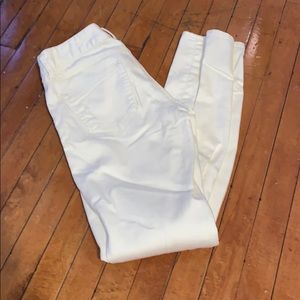 Yellow express skinny jeans